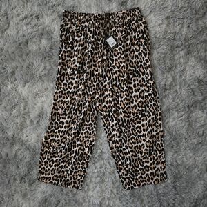 Sunn Lab Swim Leopard Print Swimsuit Coverup Pants